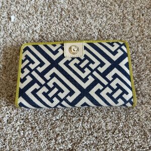 Stylish Navy and Cream Geometric Women's Clutch